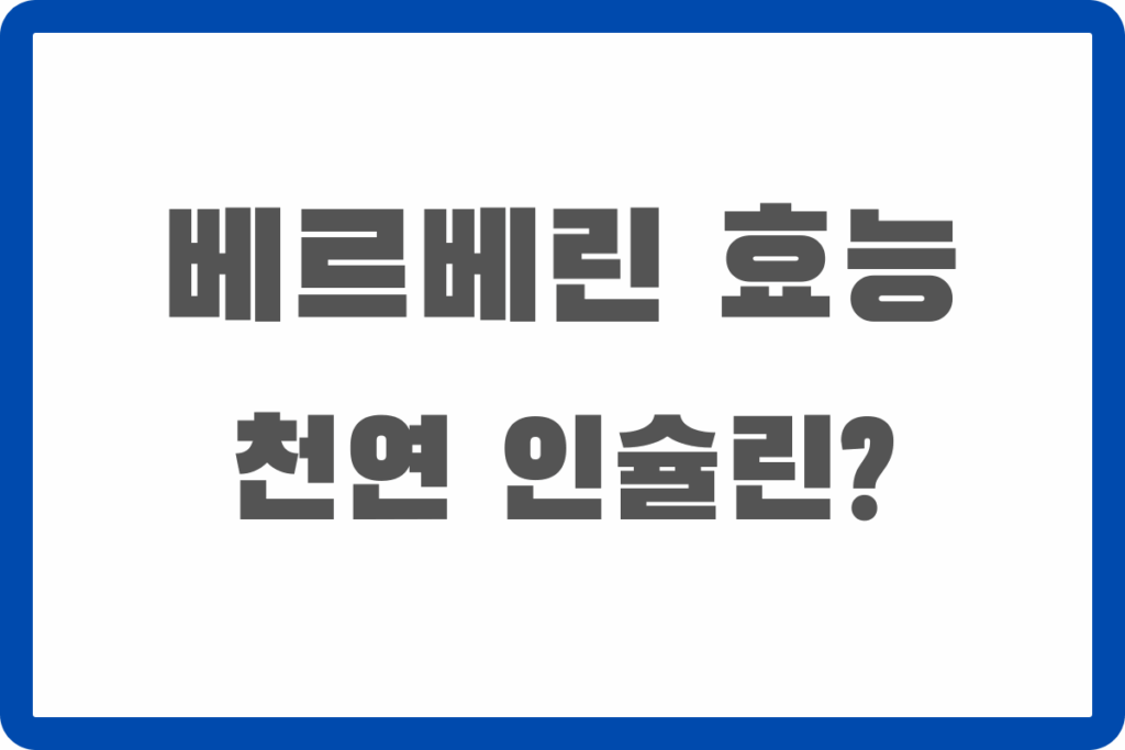 베르베린 효능
