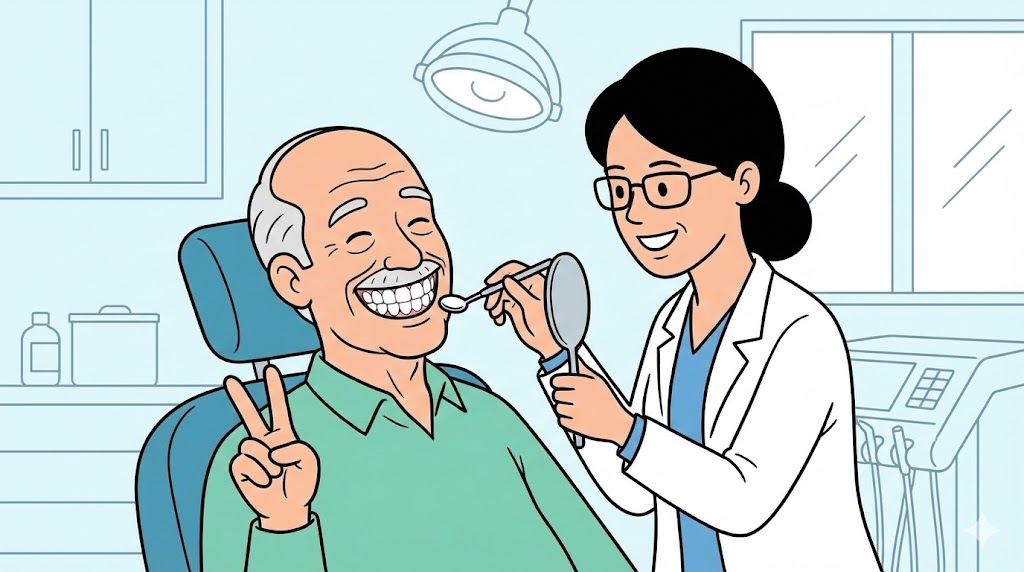 임플란트 부분 틀니 완료