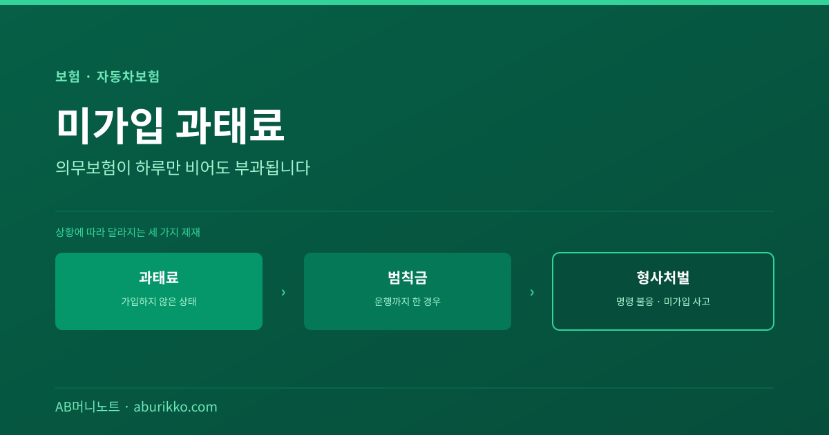 자동차보험 미가입 시 제재 단계